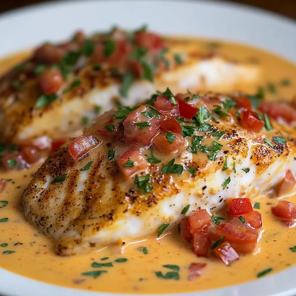 Detailed Red Snapper with Creamy Creole Sauce