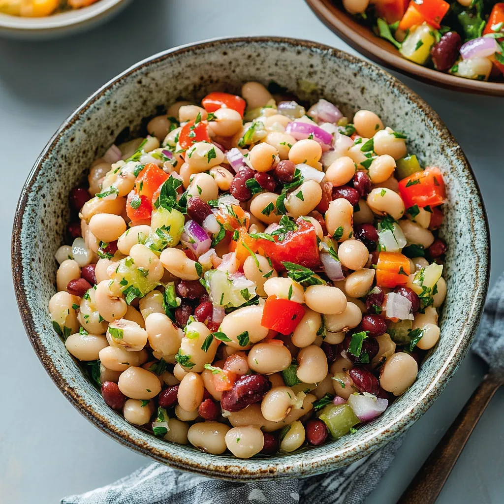 Fresh Mediterranean Bean Mix Salad