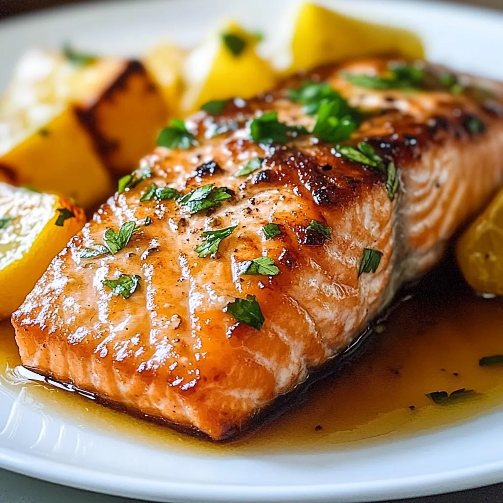 Detailed Honey Pineapple Salmon Shot