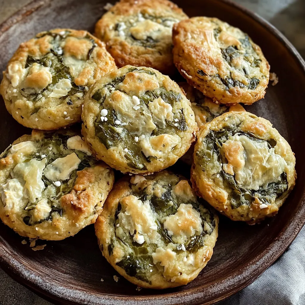 Close-up Spanakopita Cookies Recipe