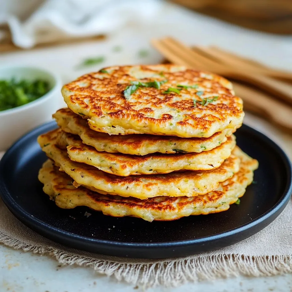 Close-up Vegetable Pancakes Recipe