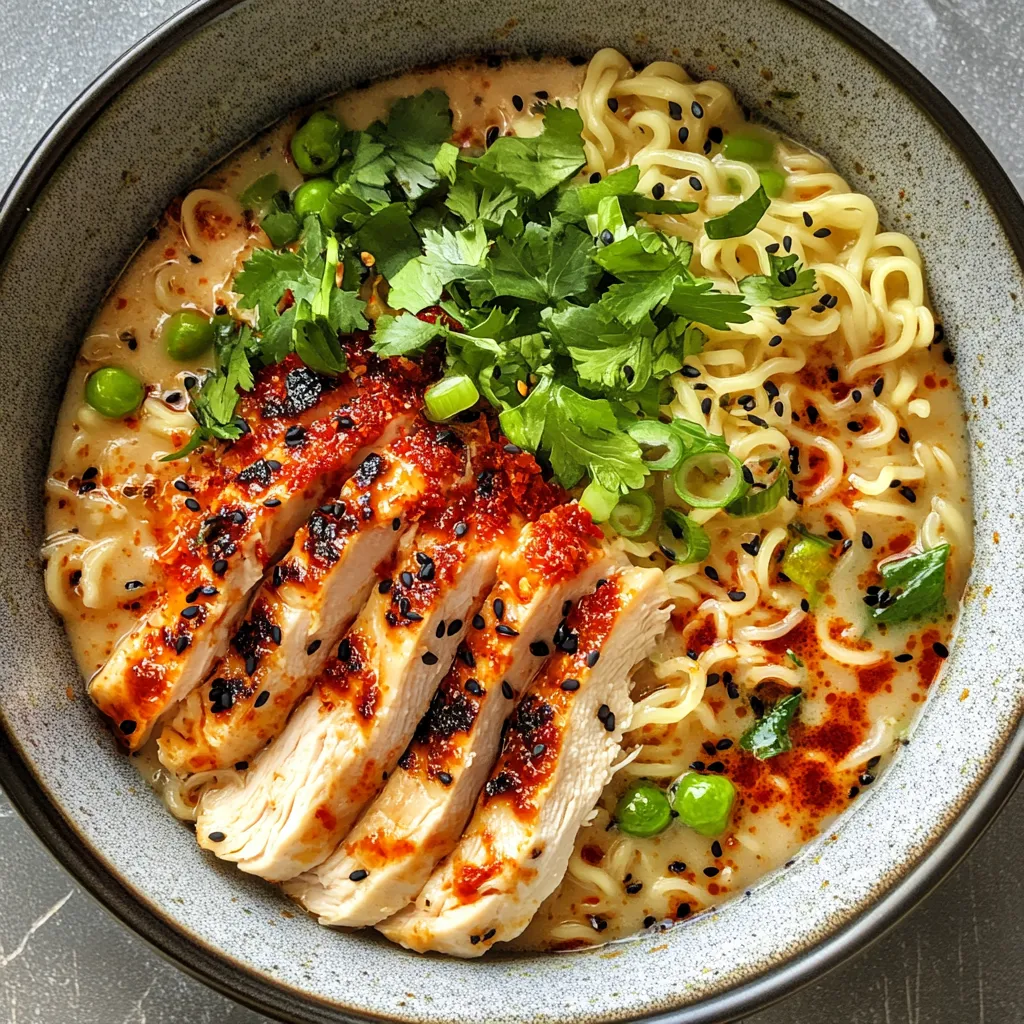 Steamy Sun-dried Tomato Chicken Ramen Bowl