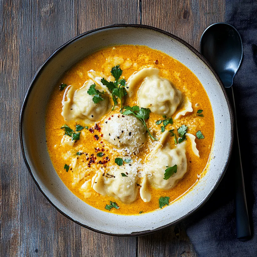 Tempting Coconut Curry Soup with Dumplings Recipe
