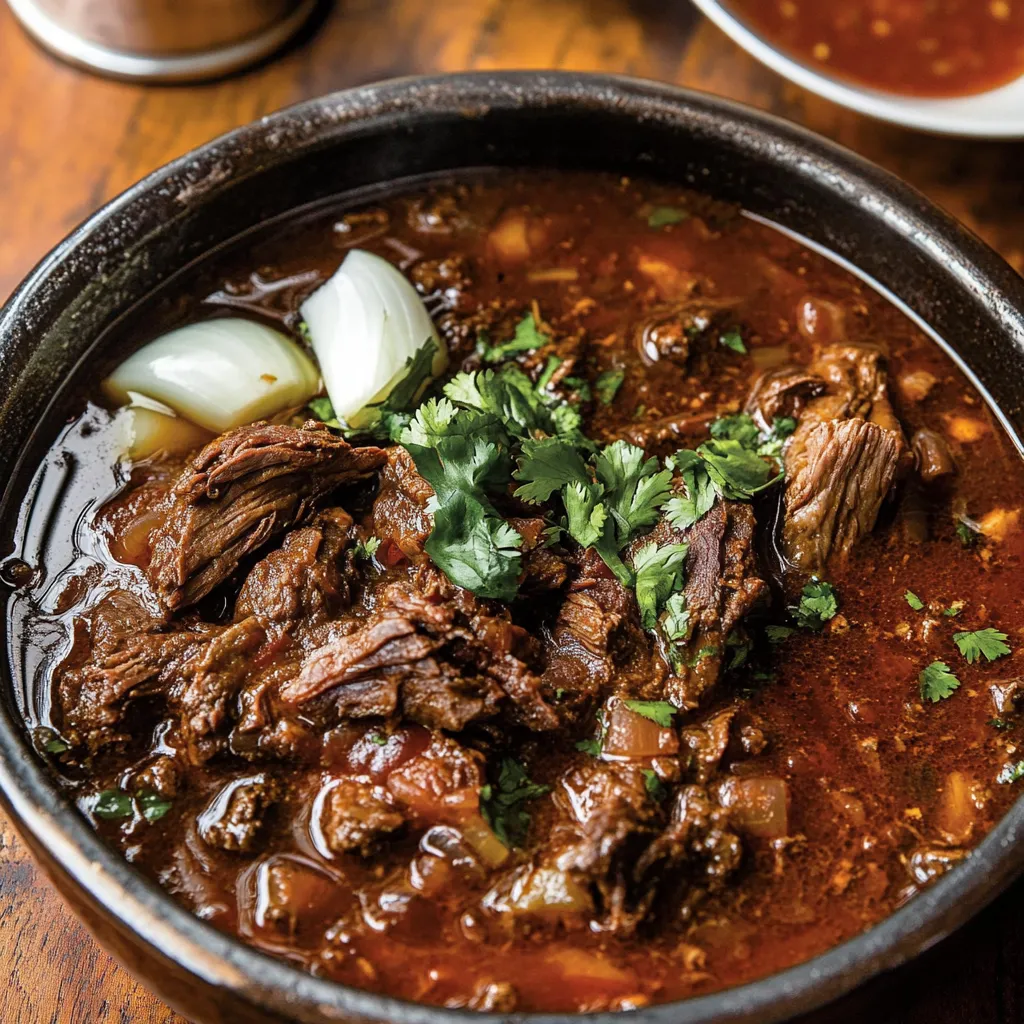 Tempting Mexican Birria Closeup
