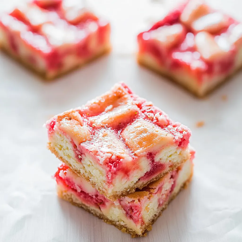 Mouth-watering Strawberry White Chocolate Gooey Bars