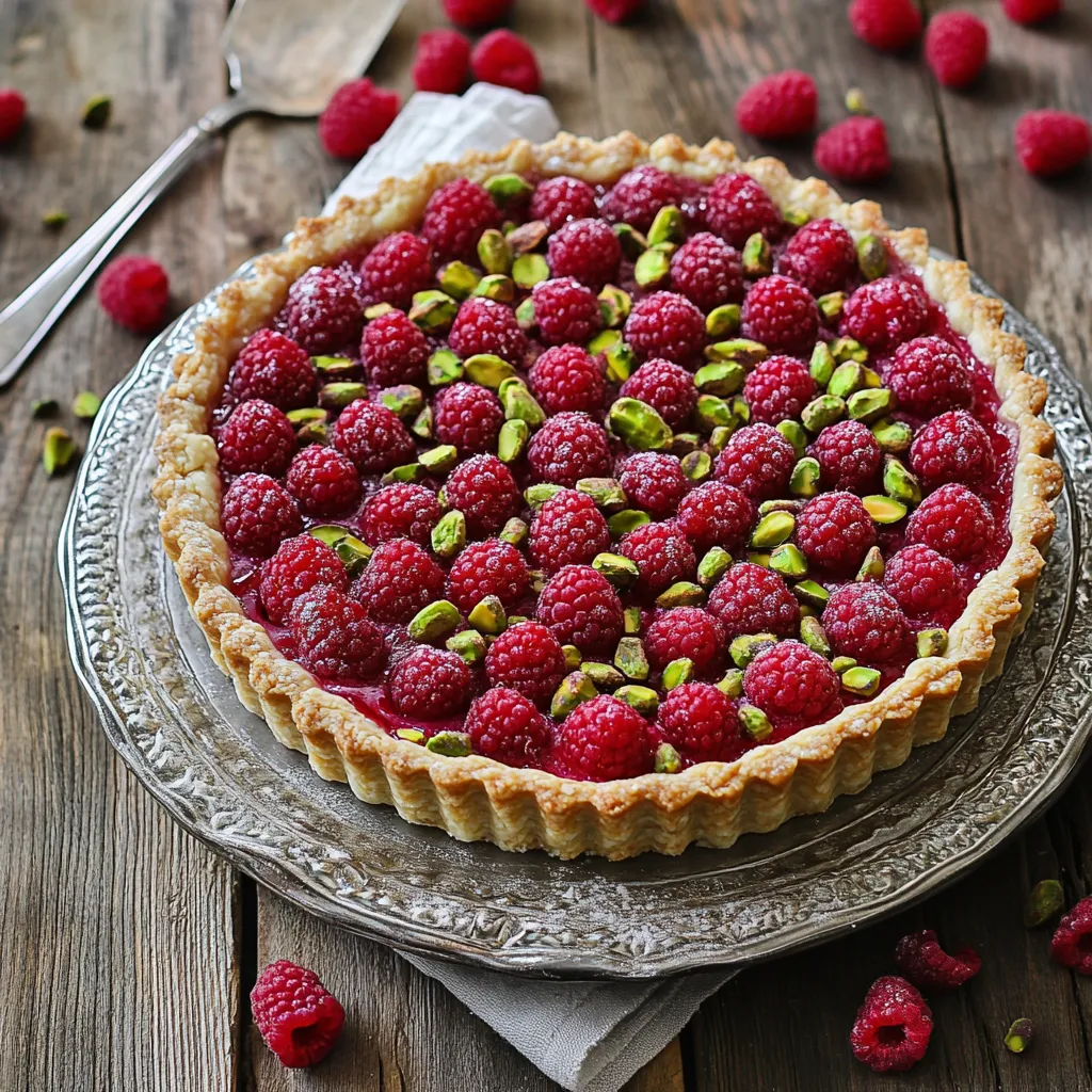 Mouthwatering Raspberry Pistachio Frangipane Tart
