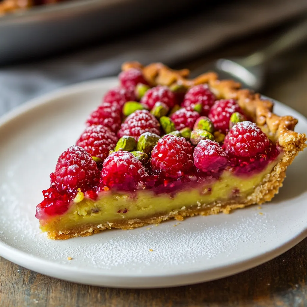 Tempting Raspberry Pistachio Frangipane Tart