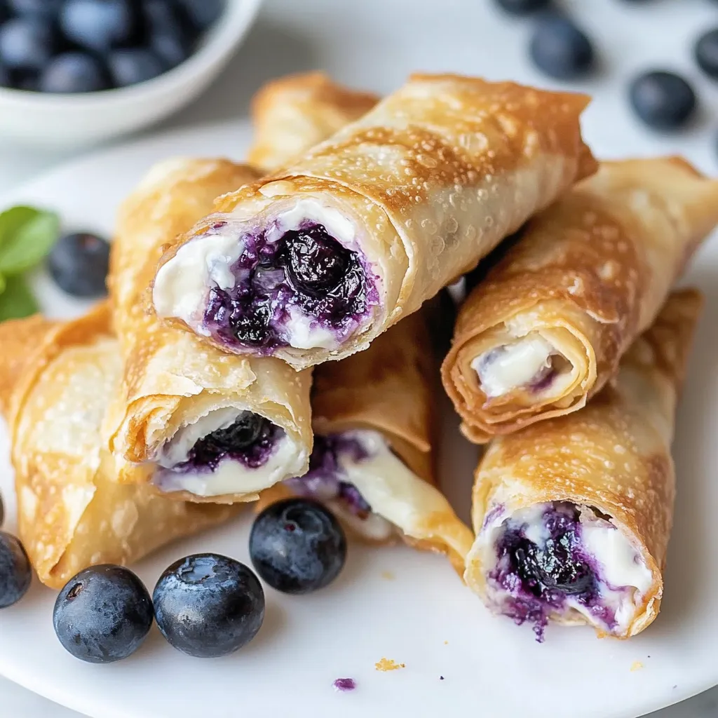 A plate of food with a blueberry on top.