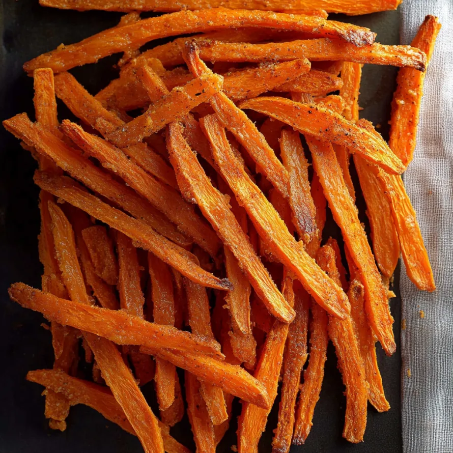 A plate of fried carrots.