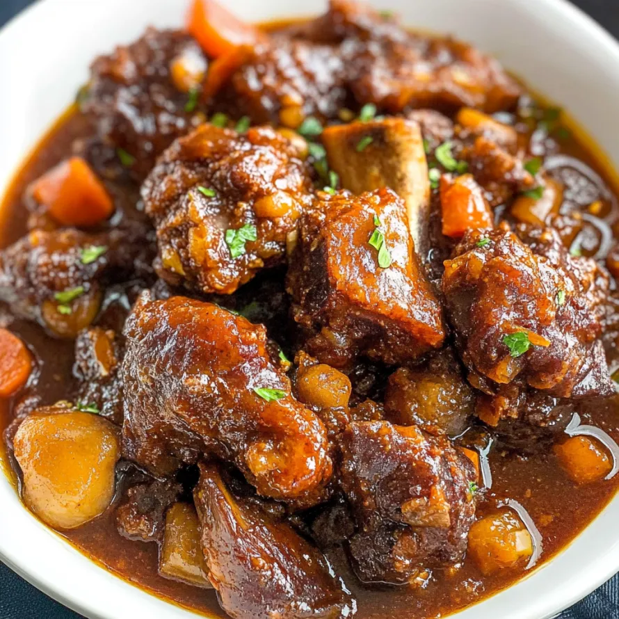 A dish filled with stewed meat and beans.