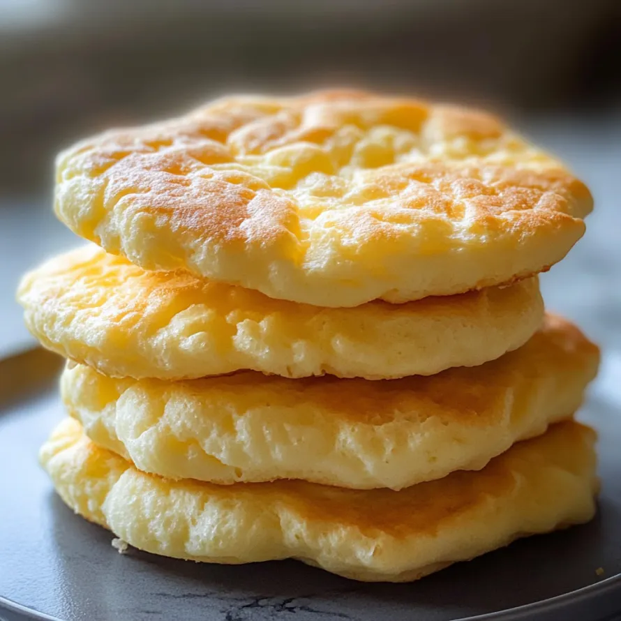 A stack of three biscuits.