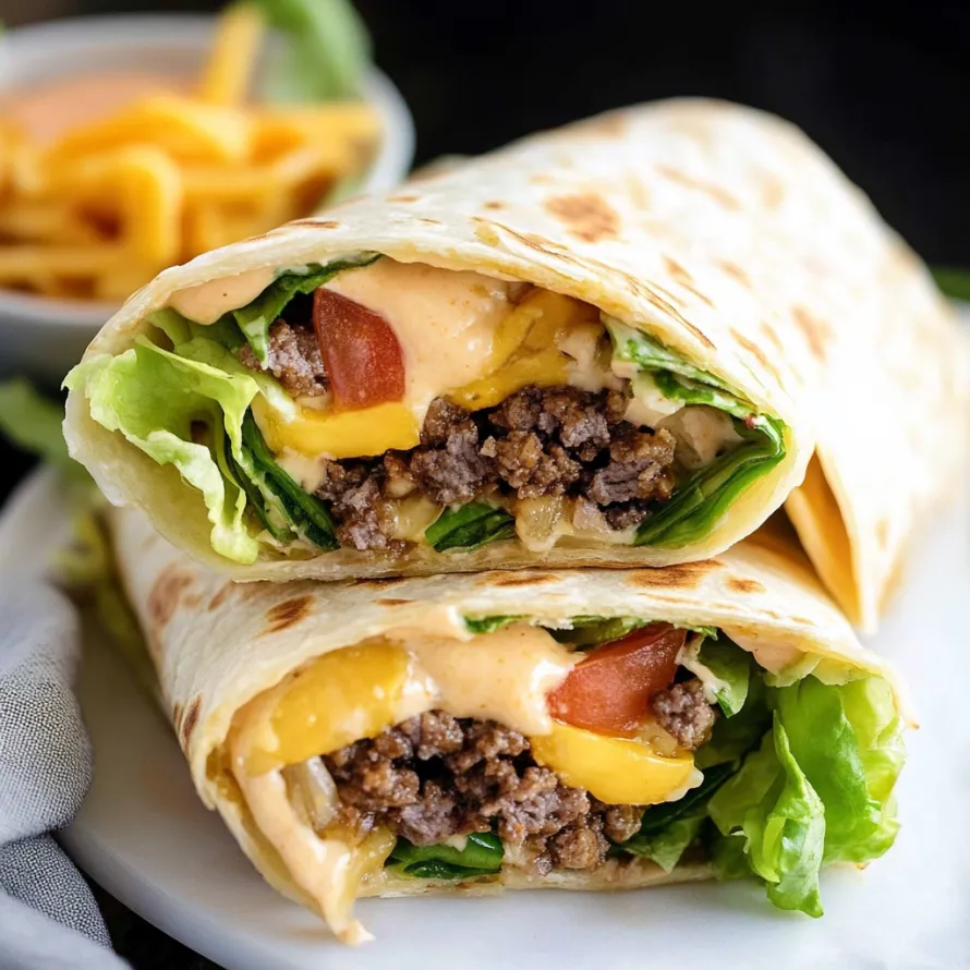 A burrito with cheese and tomatoes.