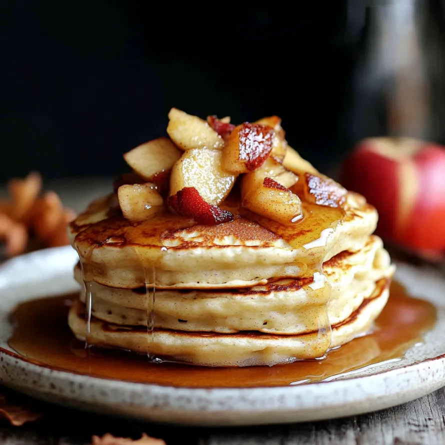 A stack of pancakes with syrup on top.