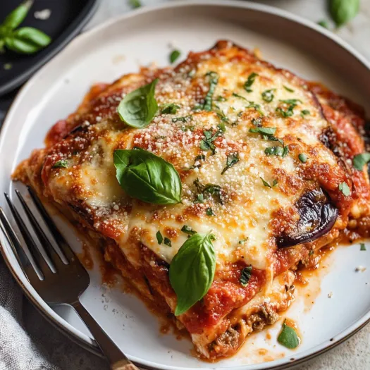A plate of food with a fork on it.