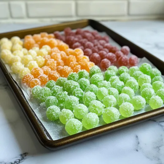 A tray of gummy bears.