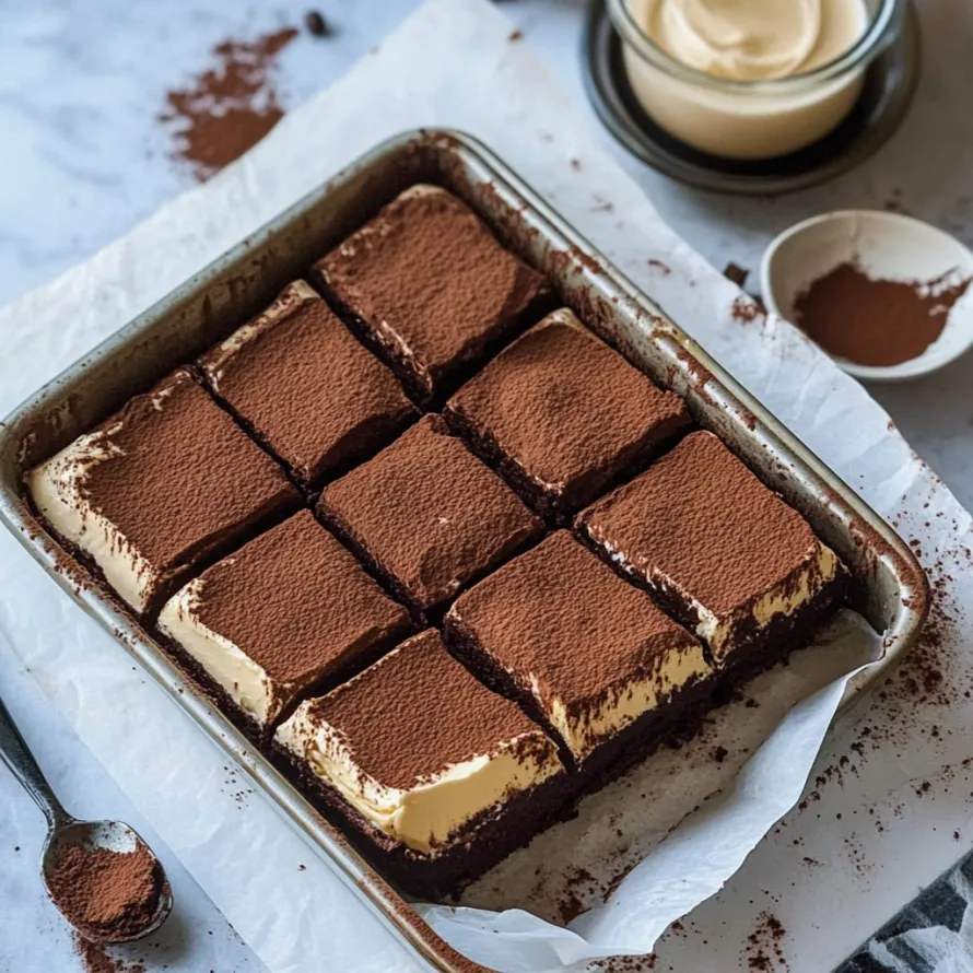 Tray of chocolate brownies loaded with chocolate chips.