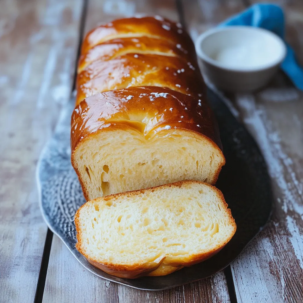 A golden brown loaf on a wooden table.