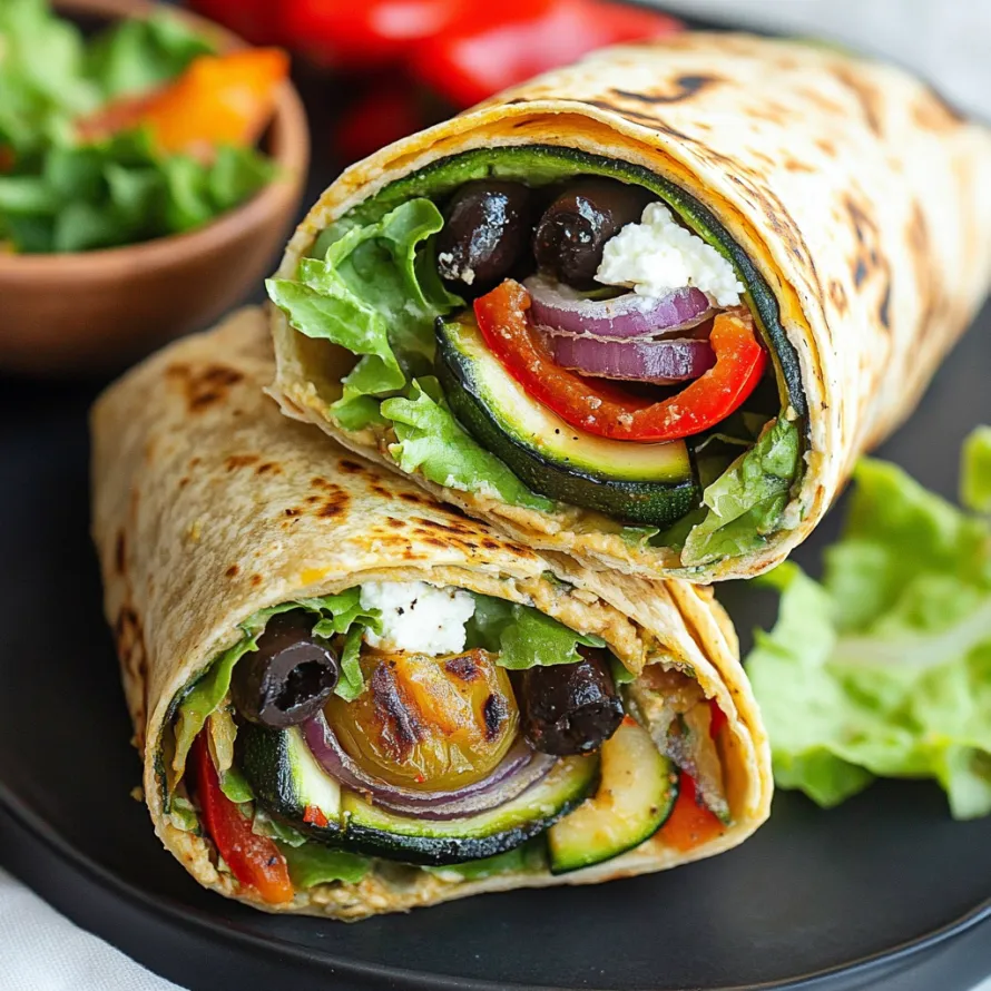 Two wraps sitting on a plate.