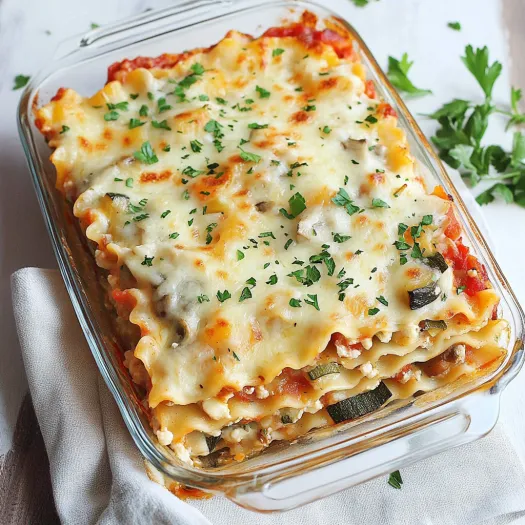 A glass dish filled with lasagna.