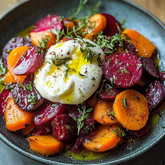Veggies and soft cheese in a bowl.