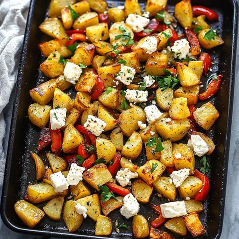 Crispy Greek Potatoes with Tangy Feta